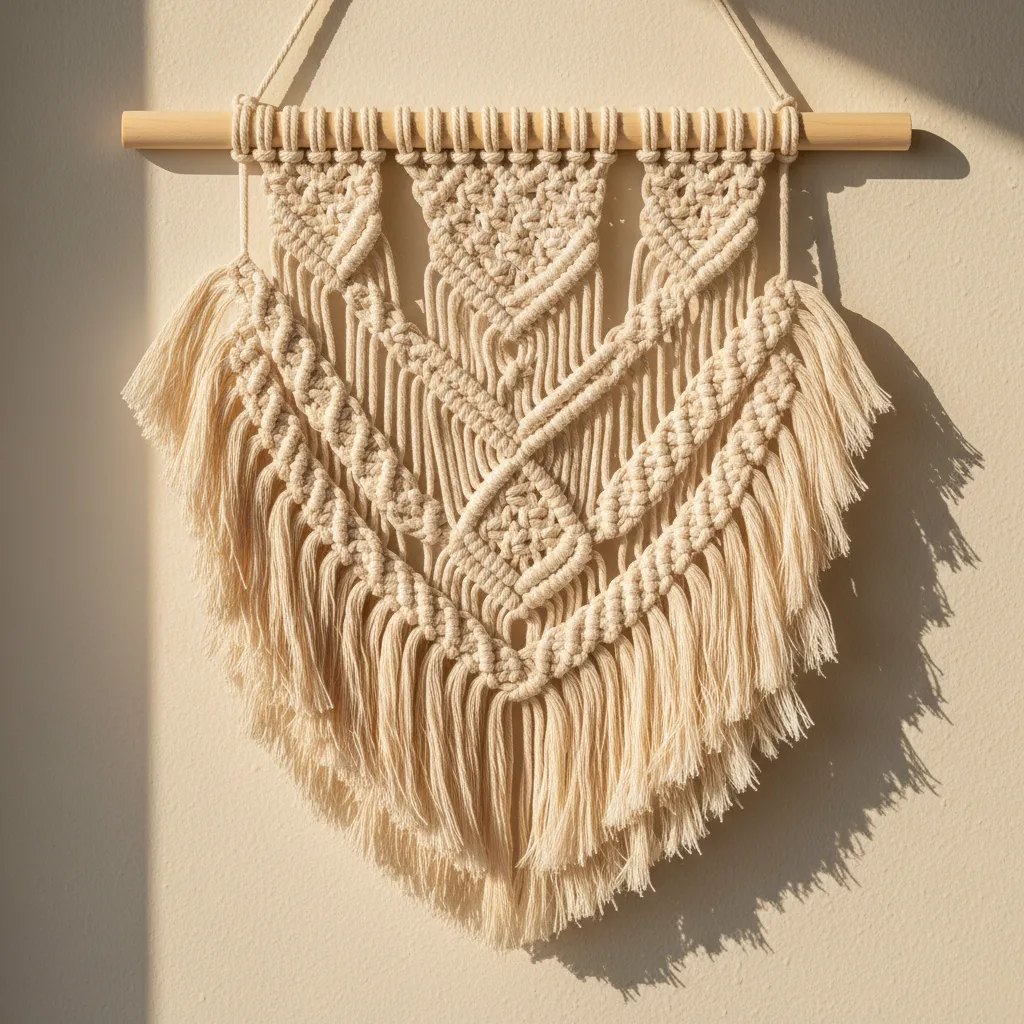 Handwoven macrame wall hanging